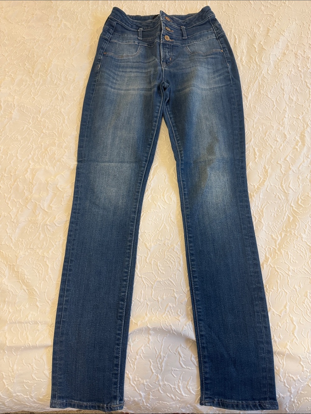 refuge Women's Slim Straight Jeans - Denim Blue
